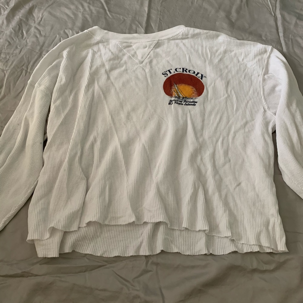 Brandy Melville waffle long sleeve cropped
